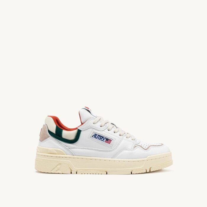 CLC Low en cuir blanc et daim Forest