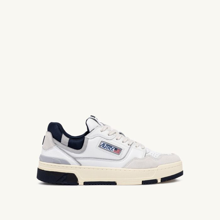 CLC Low en cuir et daim blanc et Space