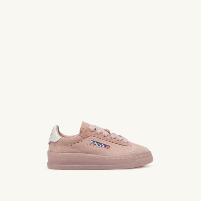 Dallas Kids Low en daim coloris powder pink