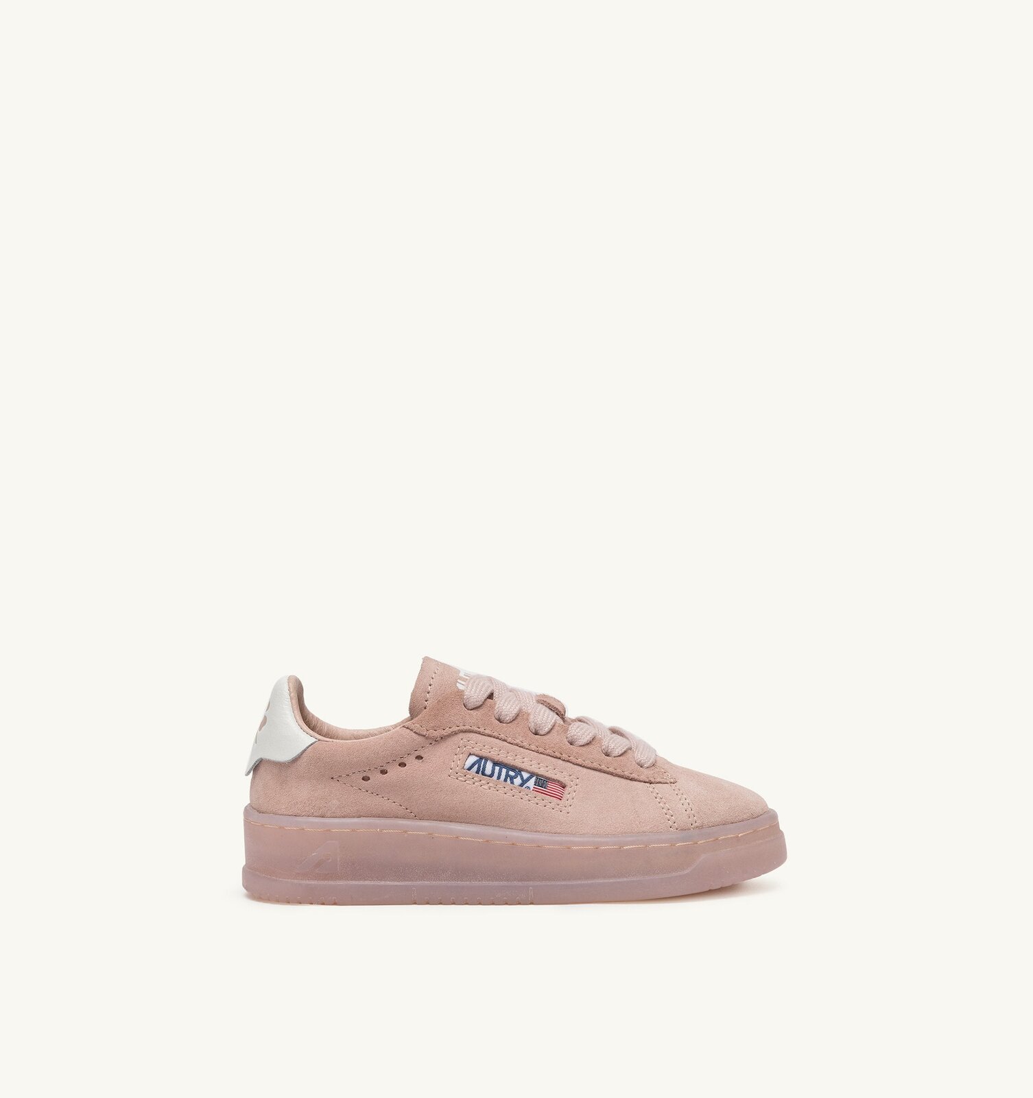 Dallas Kids Low en daim coloris powder pink