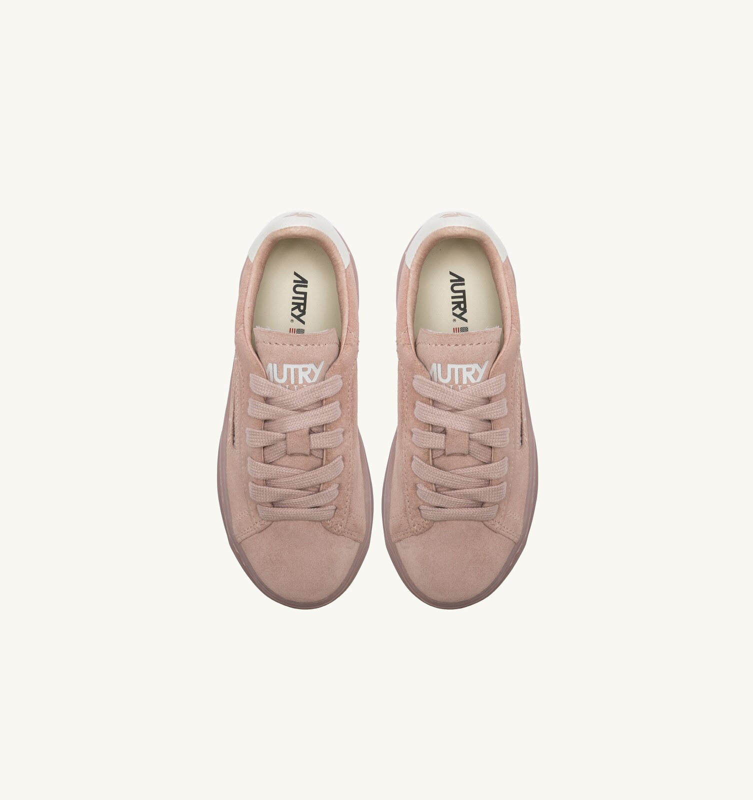 Dallas Kids Low en daim coloris powder pink