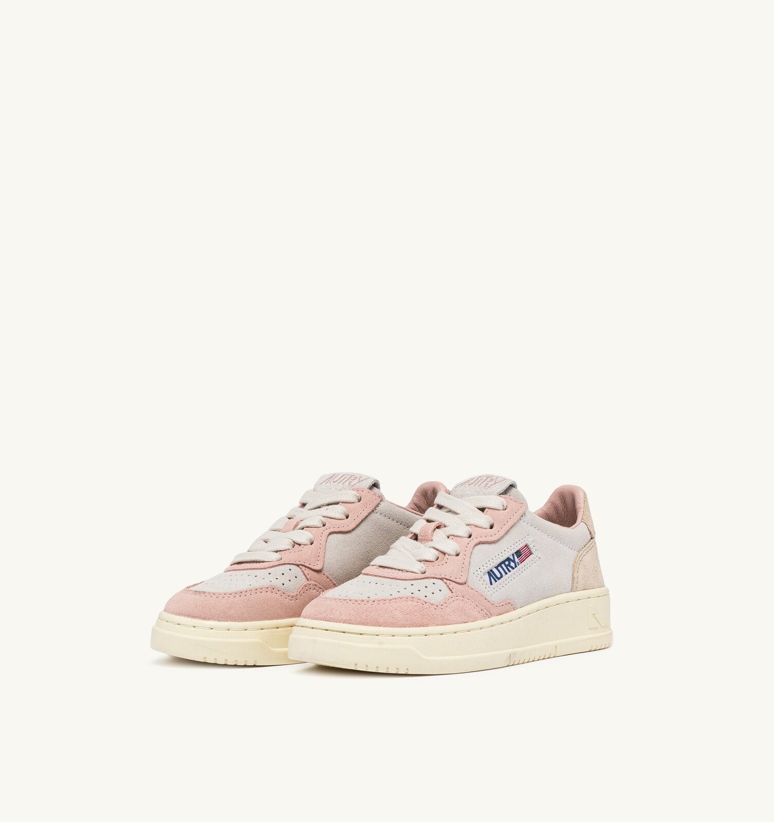 Medalist Kids Low en daim coloris powder pink et sand