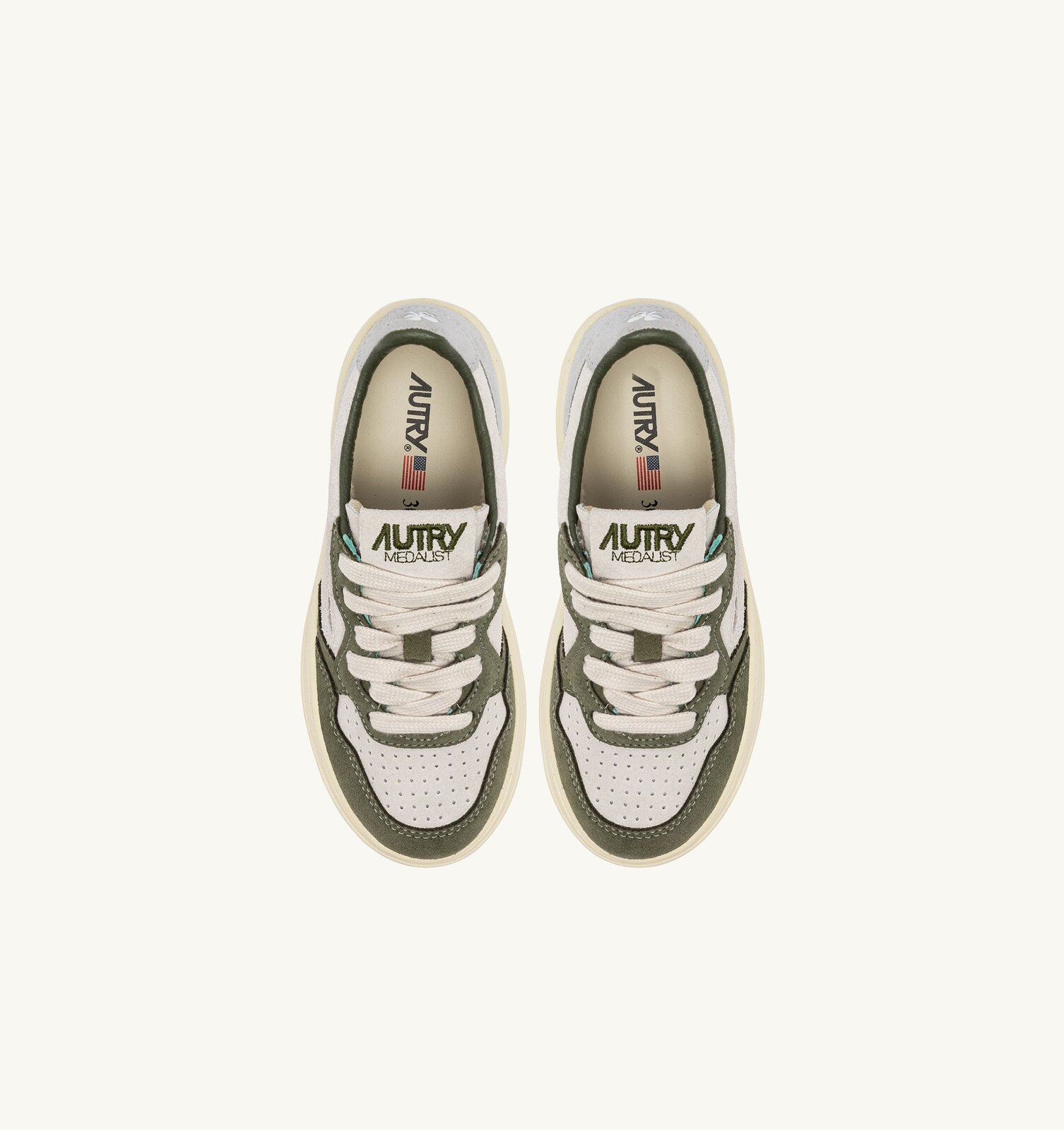 Medalist Kids Low en daim coloris schio green et loft gray