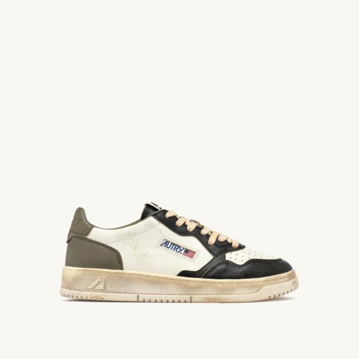 Medalist Low Super Vintage blanc, Covert Green et noir
