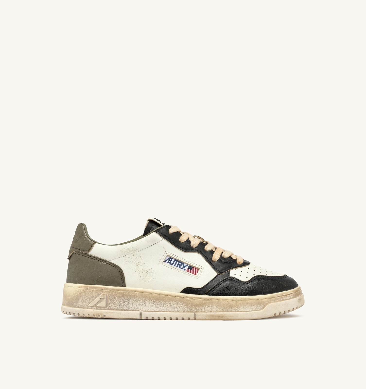 Medalist Low Super Vintage blanc, Covert Green et noir