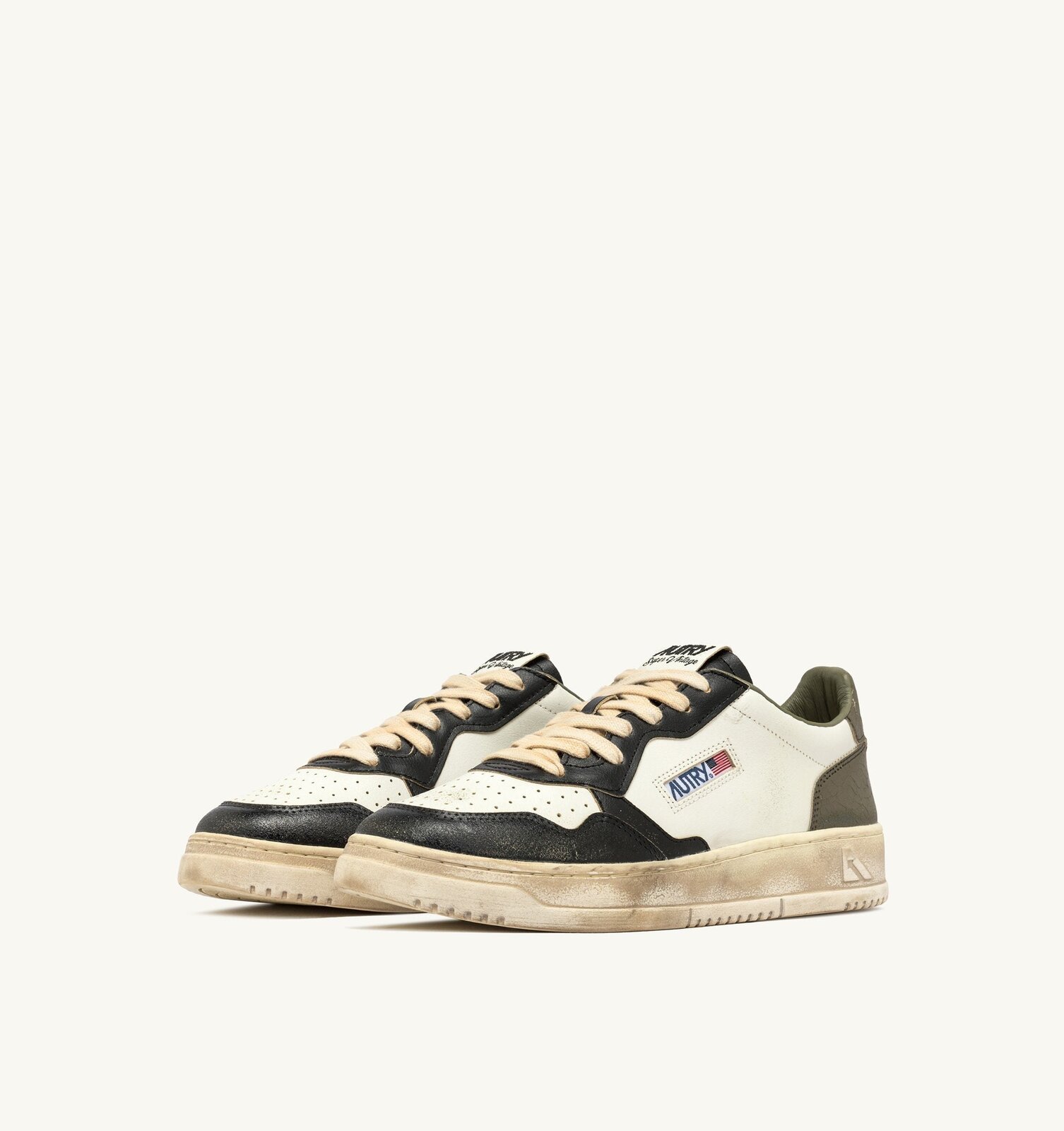 Medalist Low Super Vintage blanc, Covert Green et noir