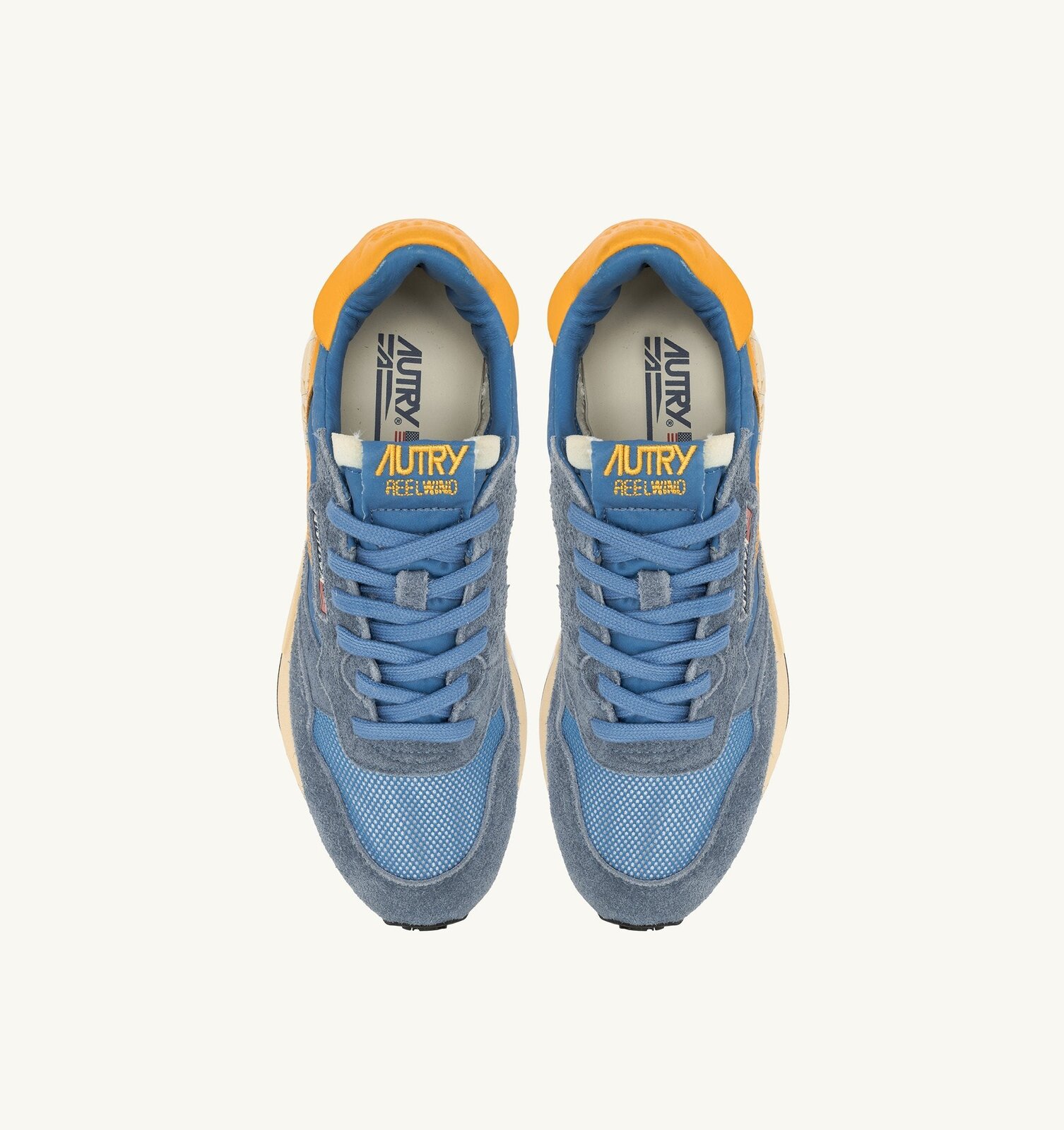Reelwind Low en nylon et daim coloris Cenble et Gold Fusion