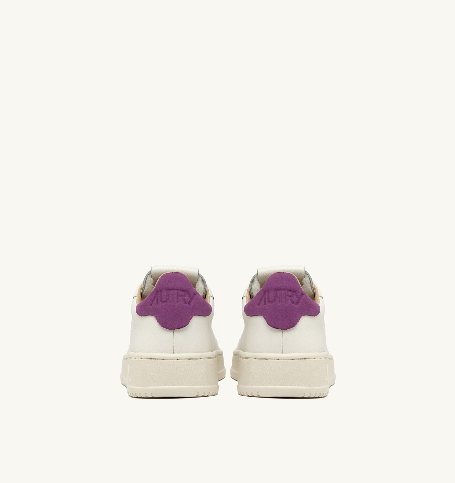 Dallas Low en cuir coloris Marshmallow et Hyacinth Violet