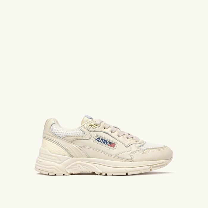 Hyperway en mesh et cuir whisper white