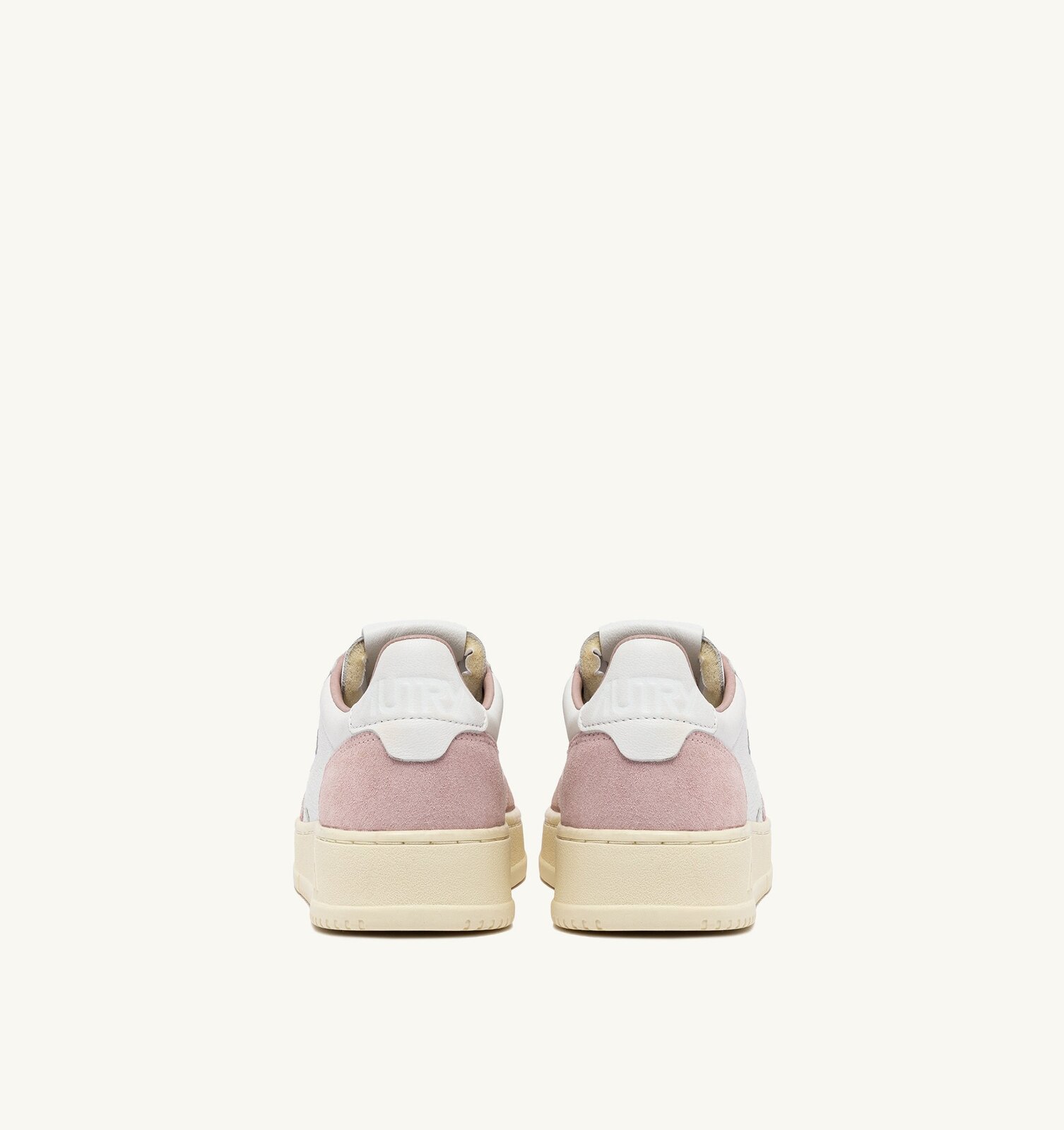 Medalist Low en cuir et daim coloris blanc et powder
