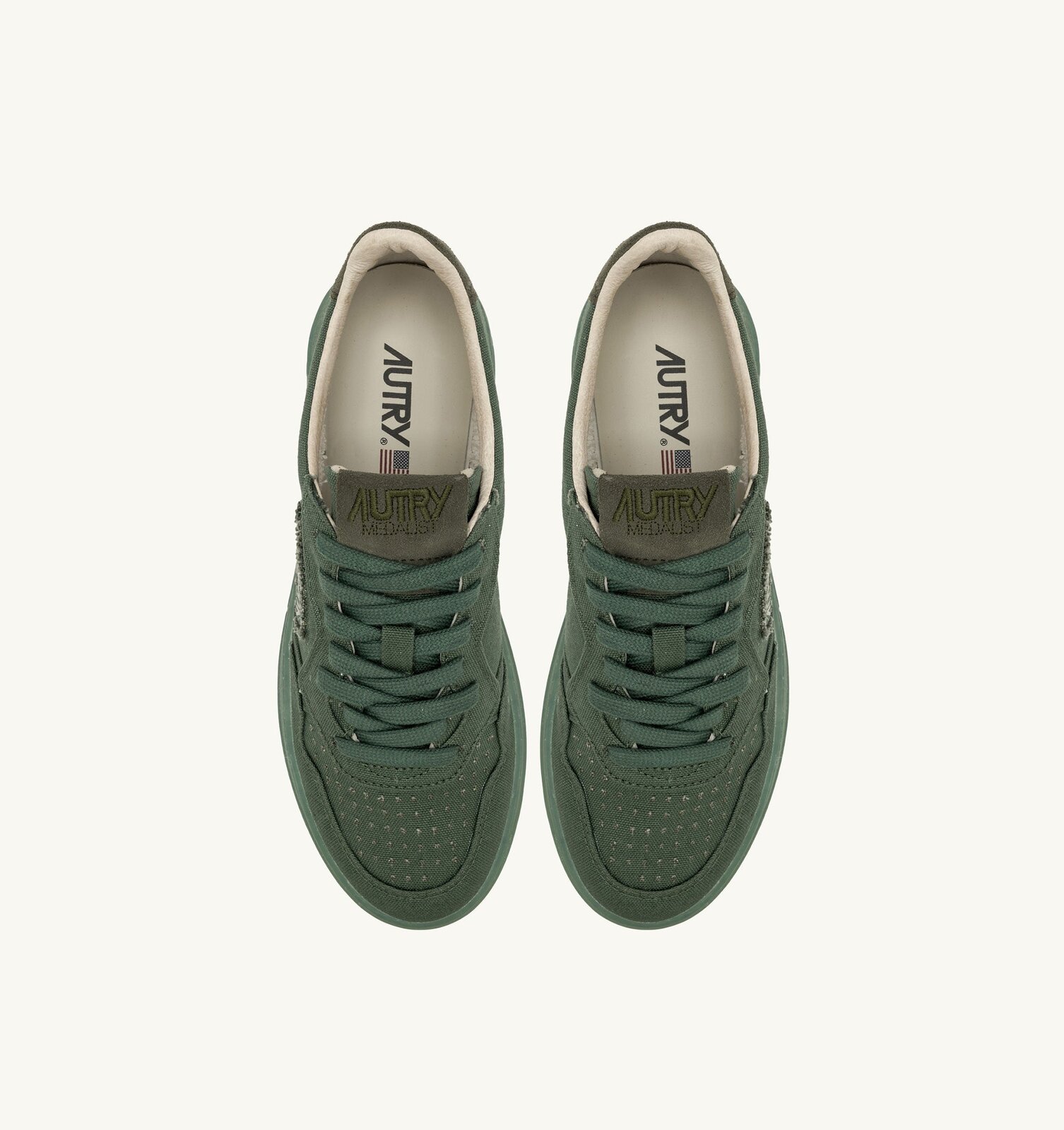 Medalist Low en toile coloris kaki