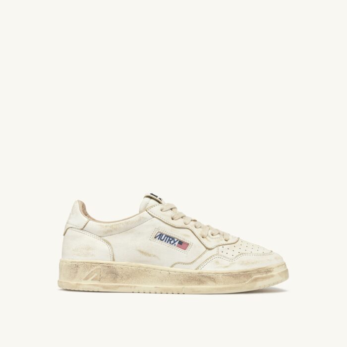 Medalist Low Super Vintage en cuir coloris blanc mud