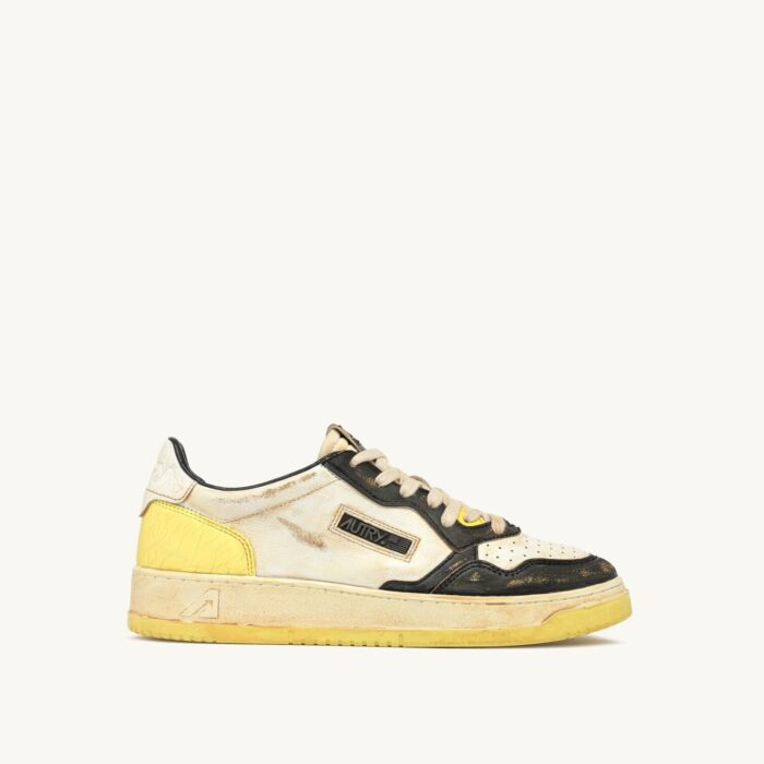 Medalist Low Super Vintage en cuir coloris Buttercup et noir