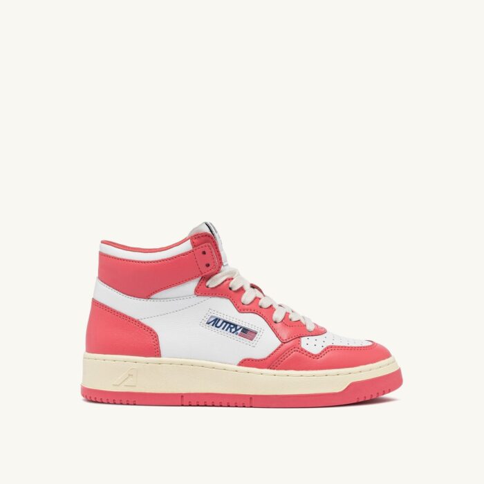 Medalist Mid bicolore en cuir coloris blanc et Tea Rose